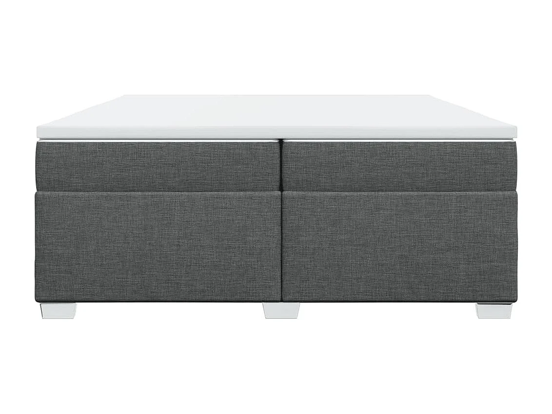 Boxspring met matras stof donkergrijs 200x200 cm
