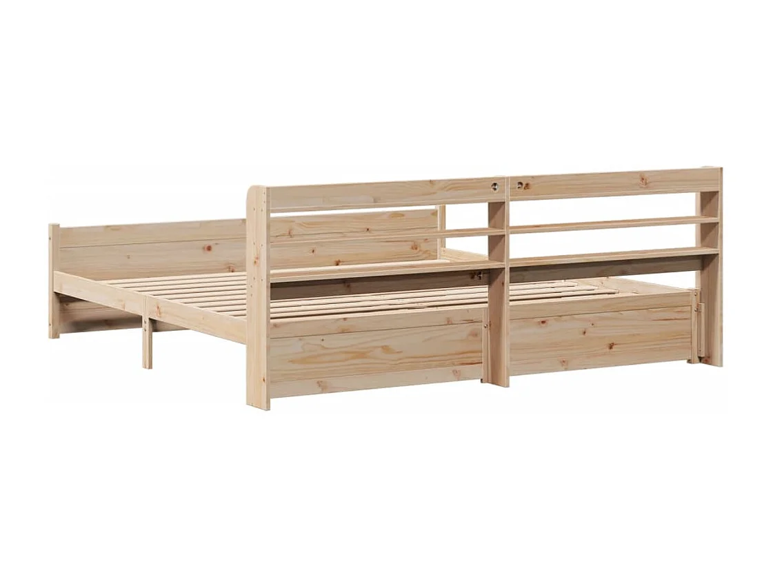 Bettgestell mit Kopfteil ohne Matratze 200x200 cm