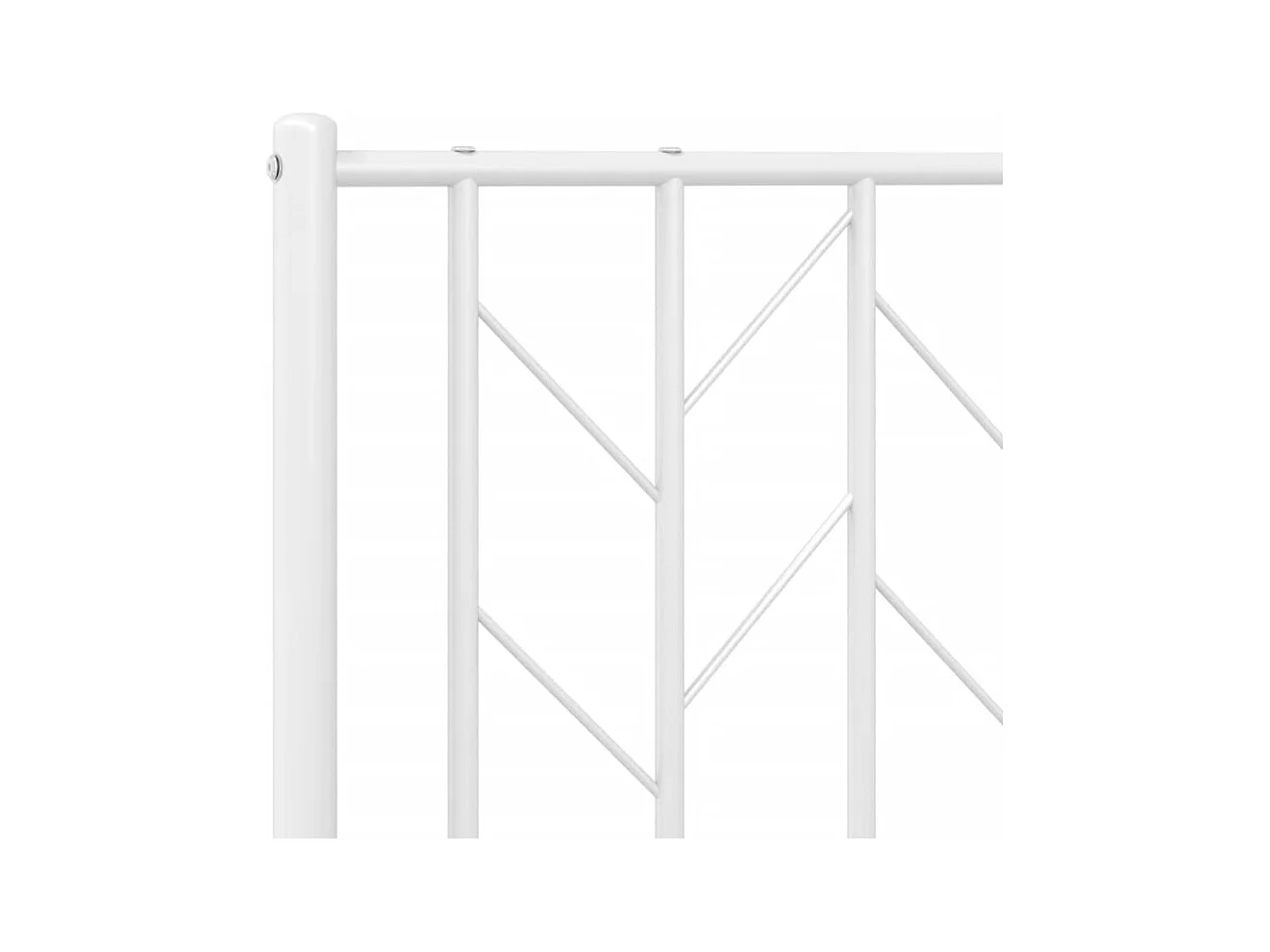 Cadre de lit métal sans matelas et tête de lit blanc 107x203 cm