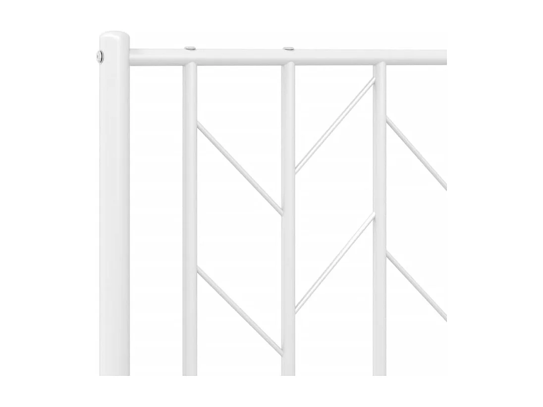 Bettgestell mit Kopfteil Metall Weiß 107x203 cm