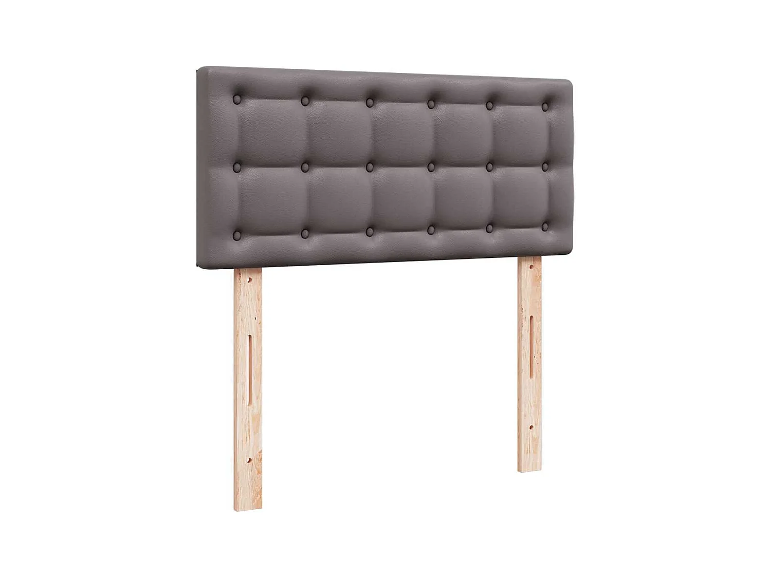 Ottoman-Bett mit Matratzen & LEDs Grau 200x200 cm Kunstleder