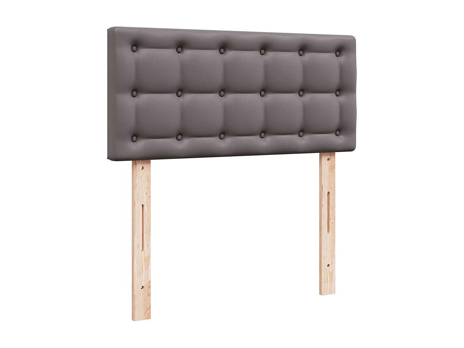 Ottoman bed met matrassen en LED's 200x200cm kunstleer grijs