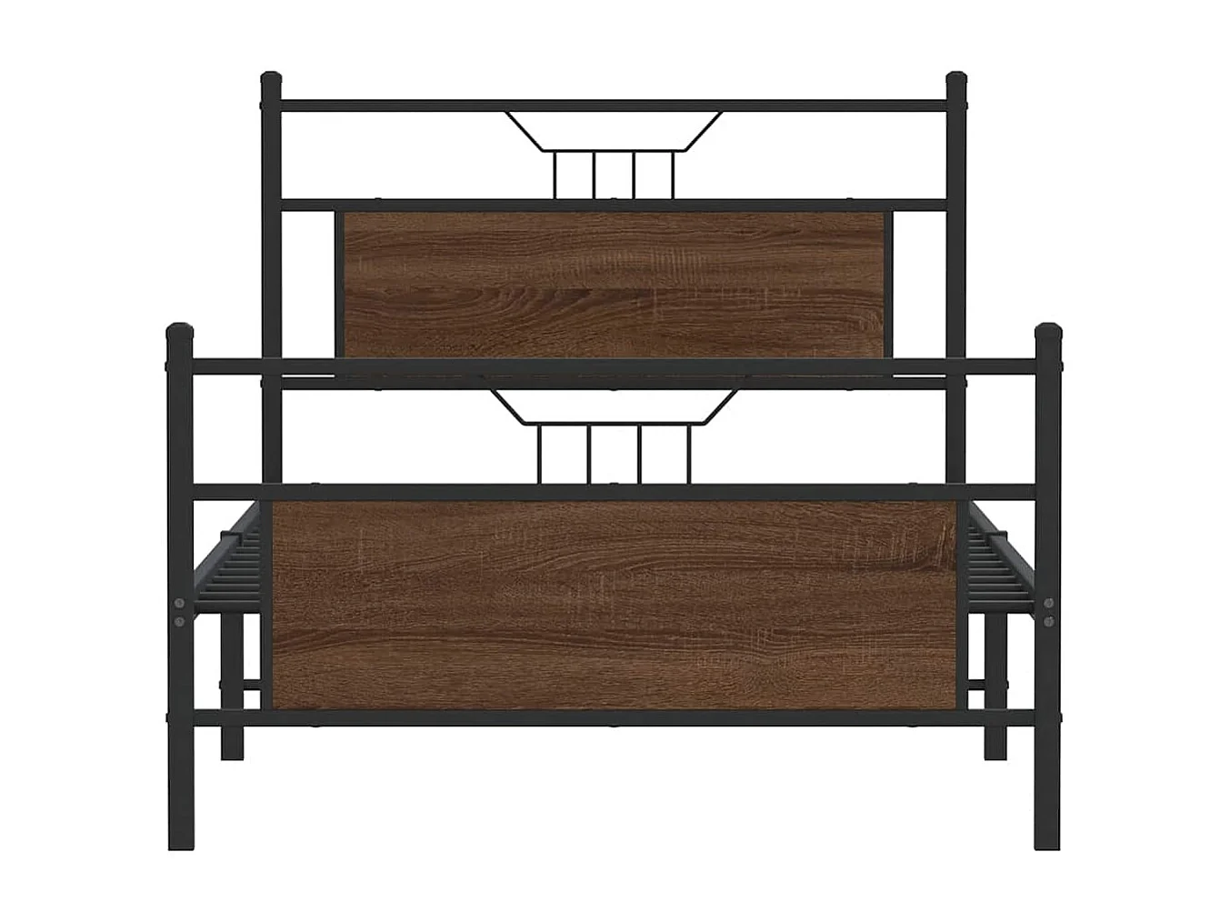 Bettgestell ohne Matratze Braun Eichen-Optik 107x203 cm