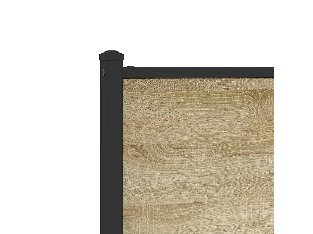 Cadre de lit en métal sans matelas chêne sonoma 150x200 cm