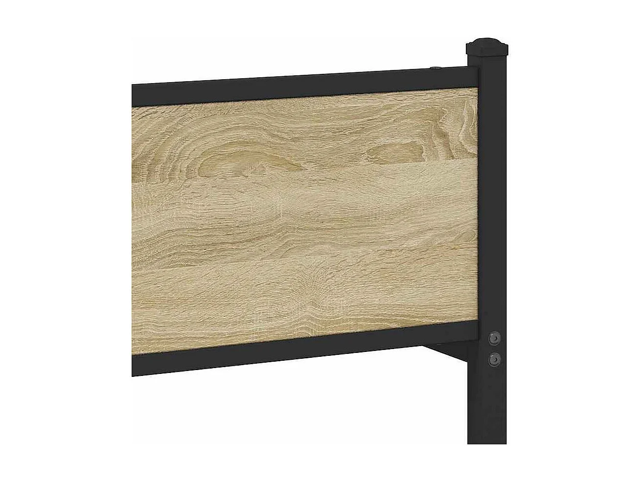 Cadre de lit en métal sans matelas chêne sonoma 150x200 cm