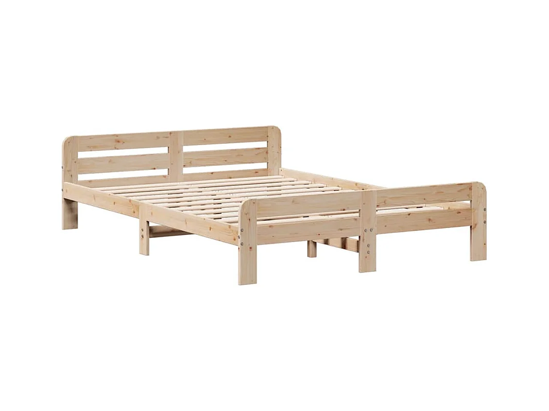 Letto senza Materasso 150x200 cm in Legno Massello di Pino