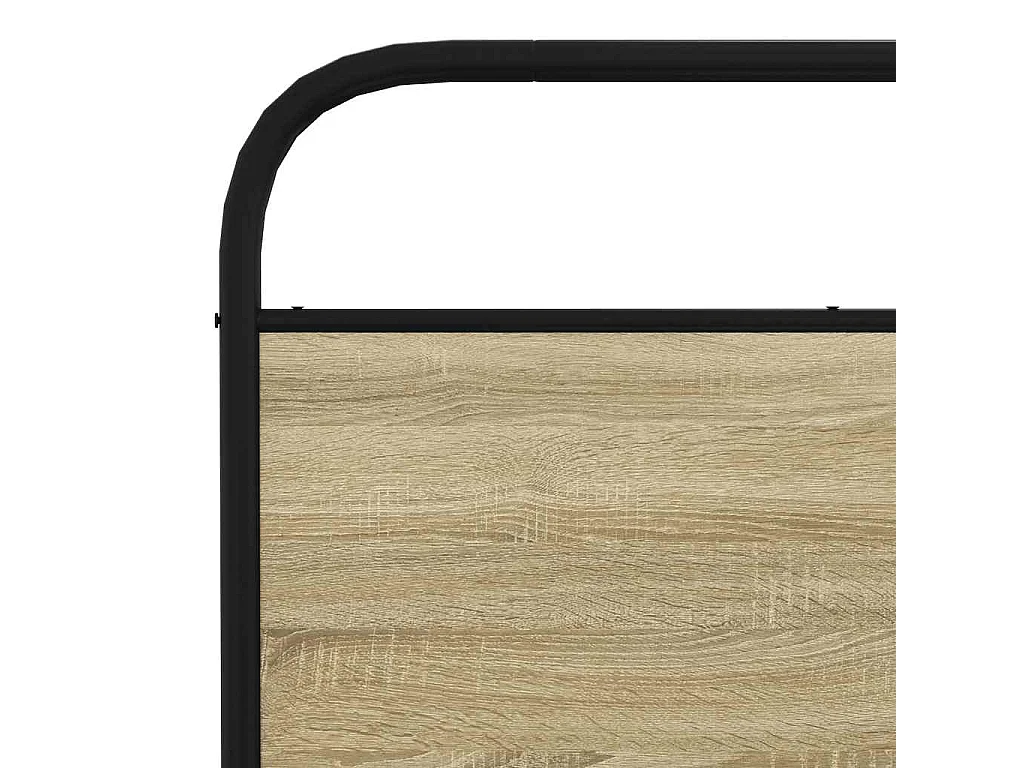 Cadre de lit en métal sans matelas chêne sonoma 200x200 cm