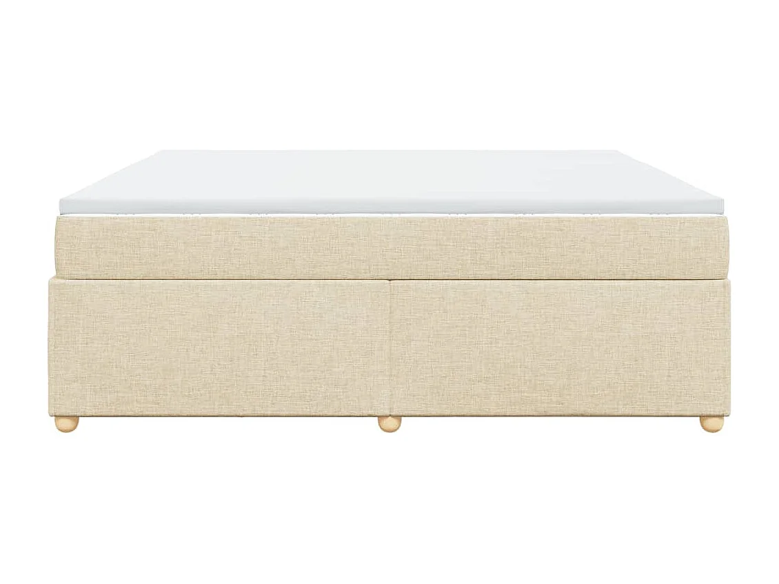 Boxspring met matras stof crèmekleurig 200x200 cm