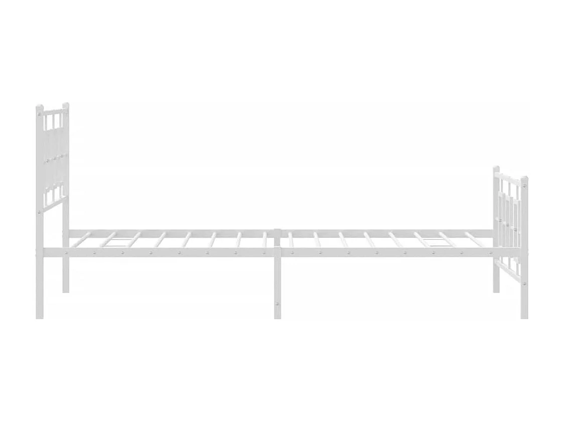 Estructura cama sin colchón con estribo metal blanco 107x203 cm