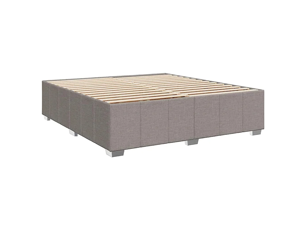 Boxspring met matras stof taupe 200x200 cm