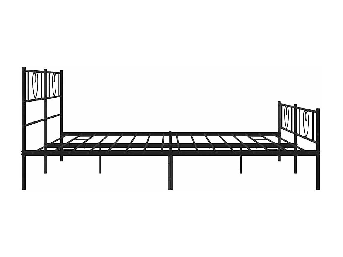 Estructura cama sin colchón con estribo metal negro 193x203 cm