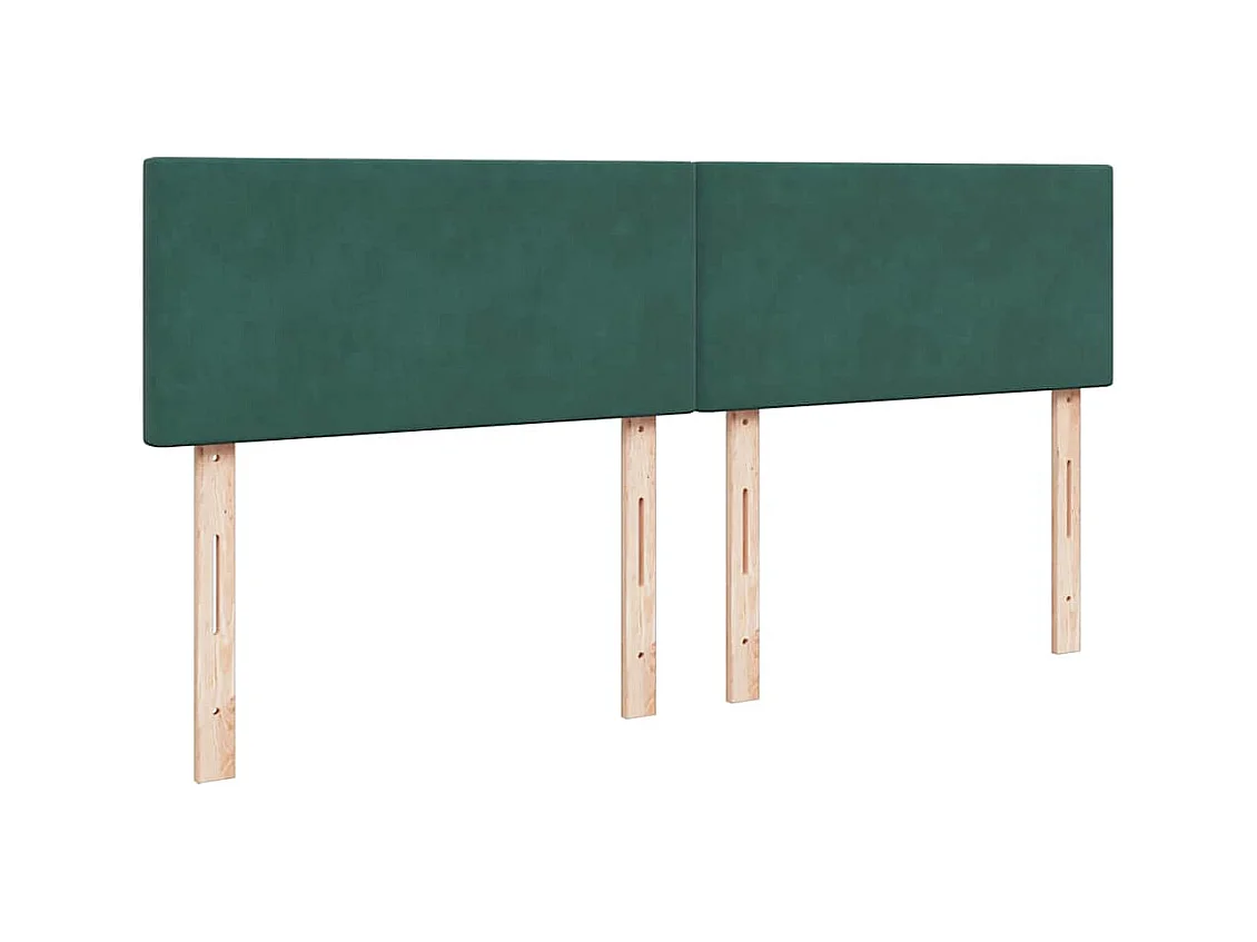 Sommier à lattes de lit et matelas Vert foncé 200x200cm Velours