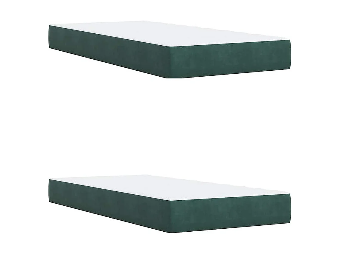 Boxspring met matras fluweel donkergroen 200x200 cm
