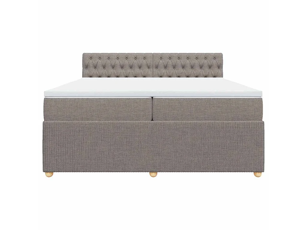Boxspringbett mit Matratze Taupe 200x200 cm Stoff