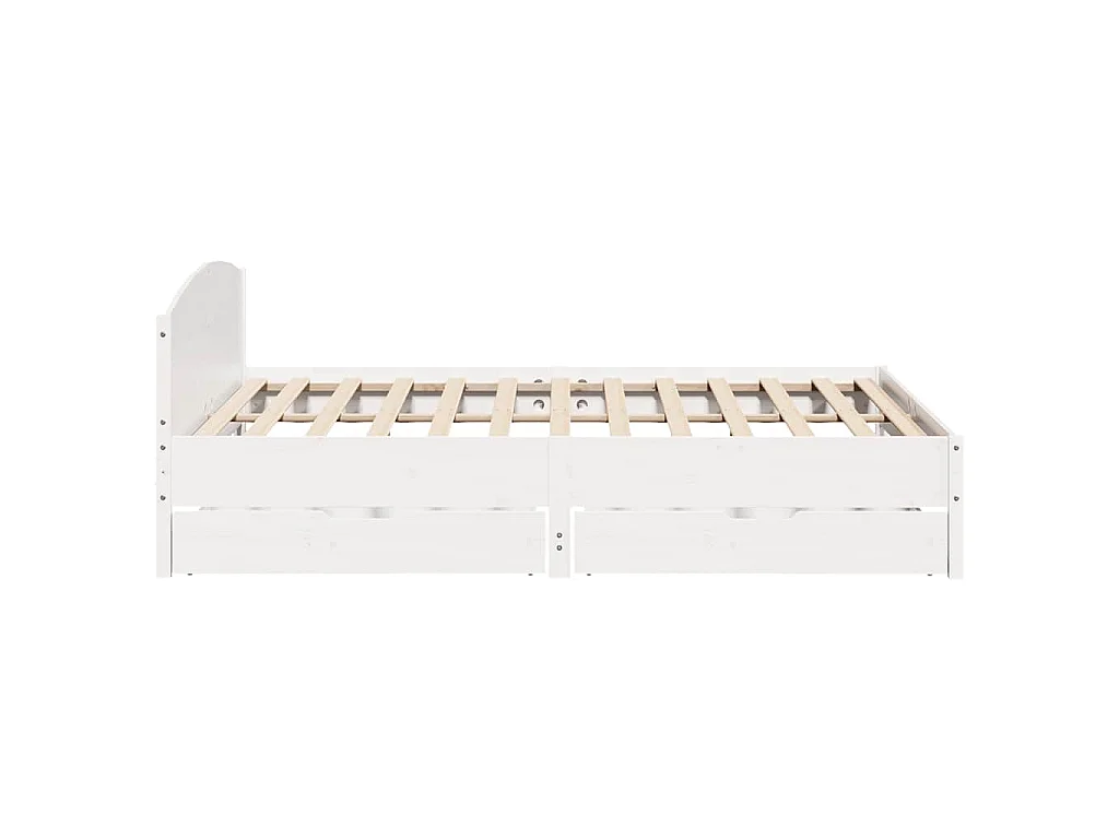 Estructura de cama sin colchón madera maciza blanca 200x200 cm