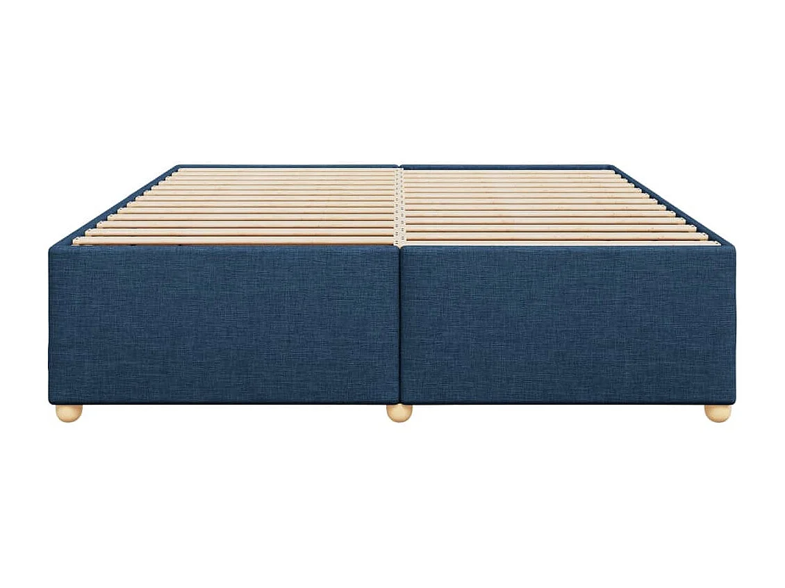 Cadre de lit sans matelas bleu 200x200 cm tissu