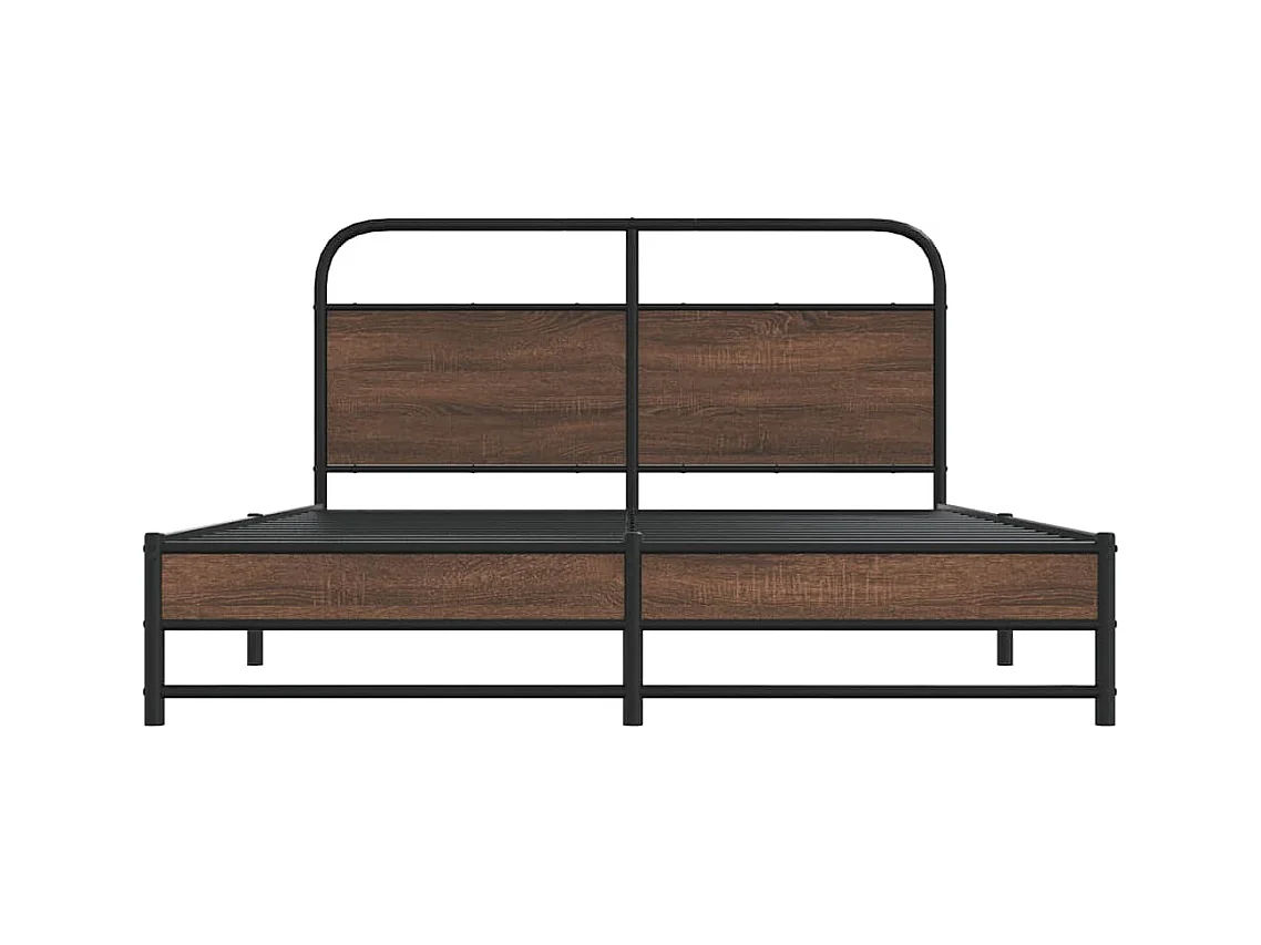 Bedframe zonder matras bewerkt hout bruin eikenkleur 150x200 cm