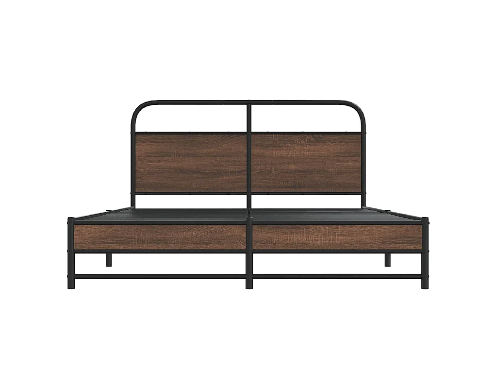 Cadre de lit sans matelas 150x200 cm chêne marron