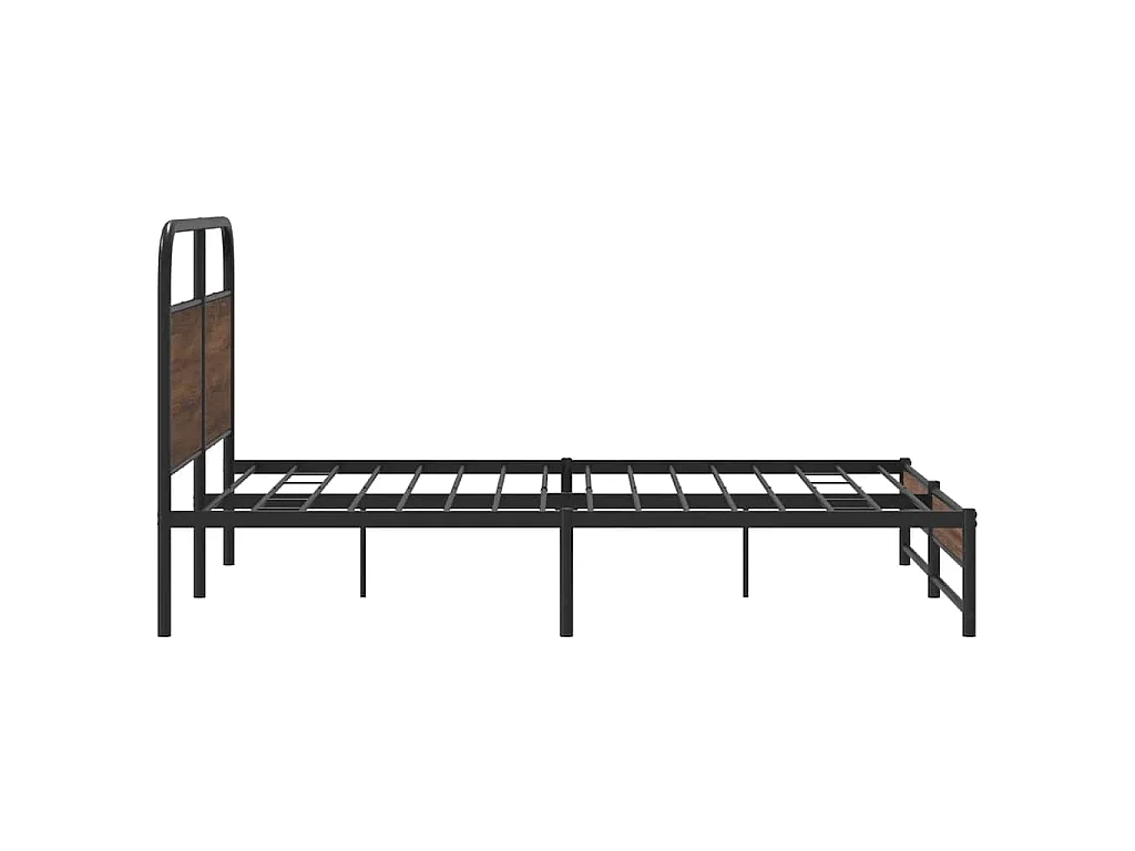 Cadre de lit sans matelas 150x200 cm chêne marron