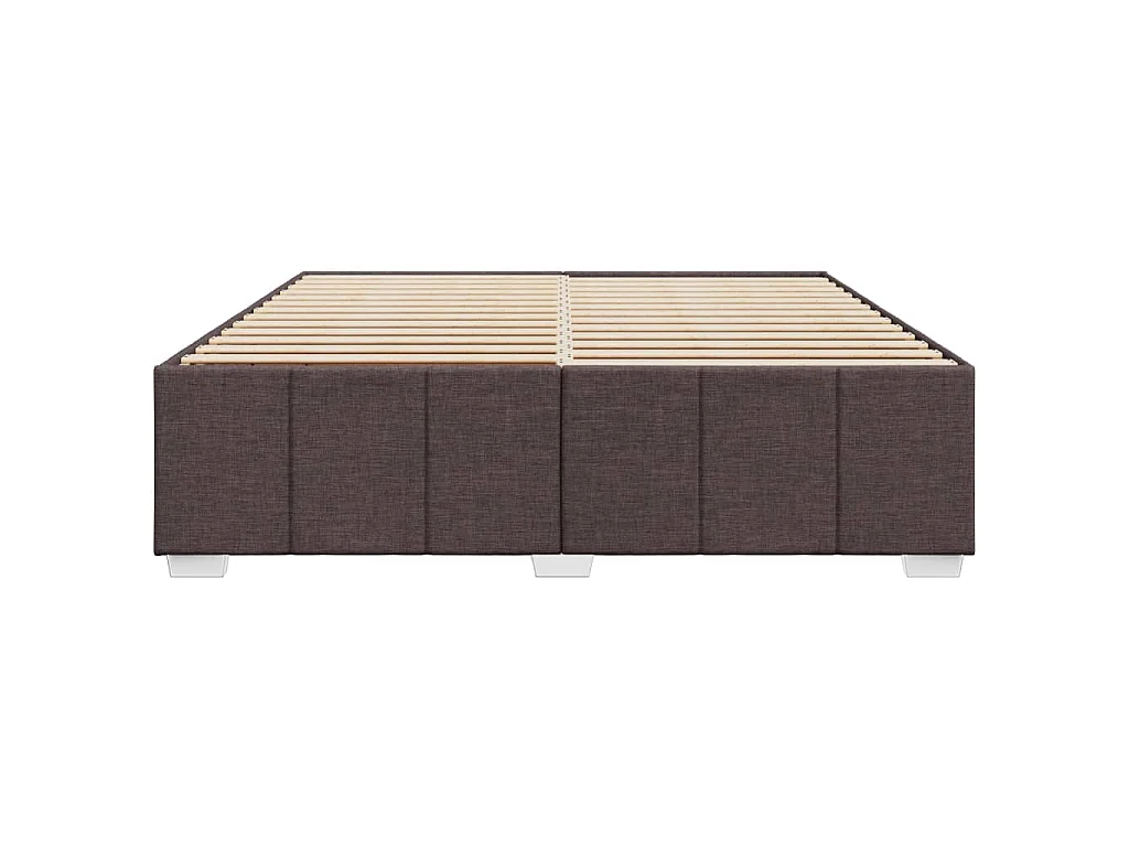 Bedframe zonder matras stof donkerbruin 200x200 cm