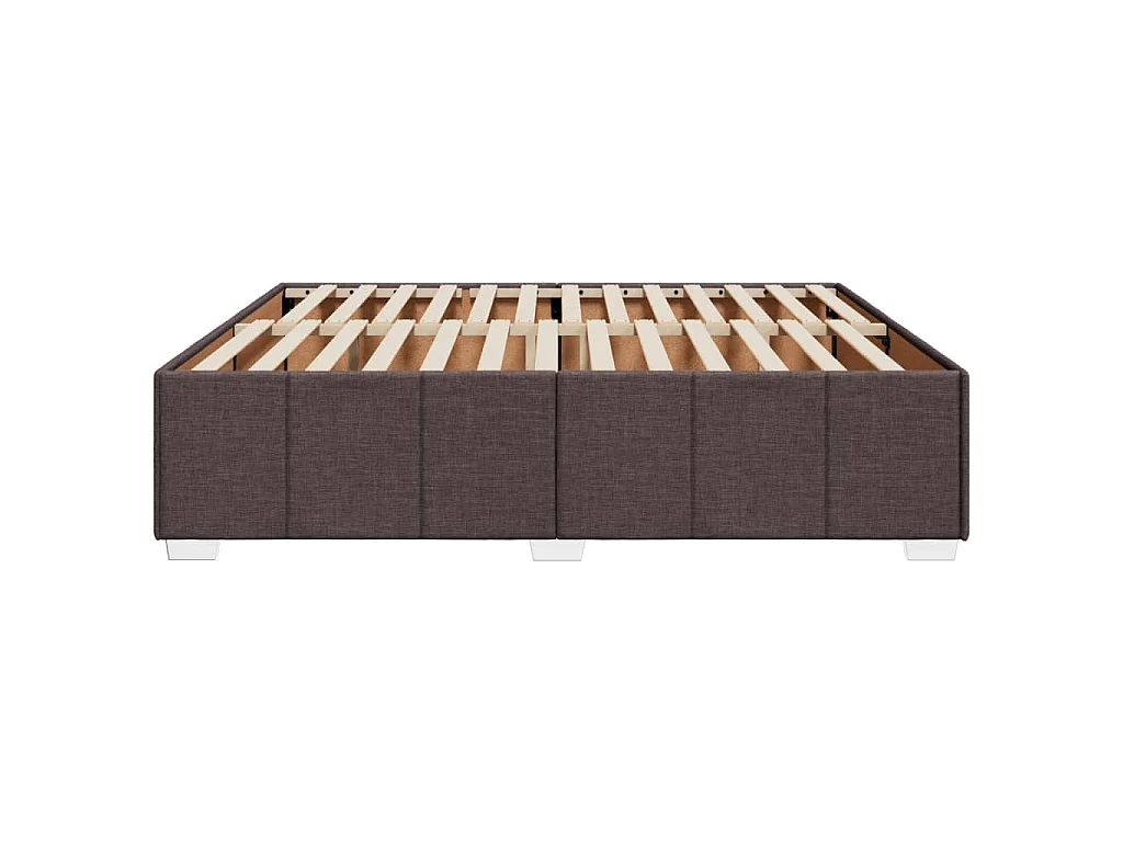 Bedframe zonder matras stof donkerbruin 200x200 cm