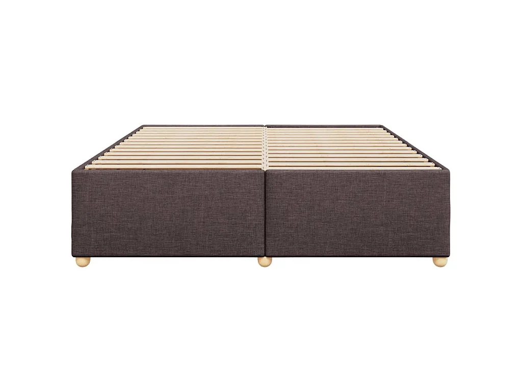 Bedframe zonder matras stof donkerbruin 200x200 cm