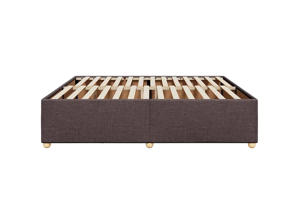 Bedframe zonder matras stof donkerbruin 200x200 cm