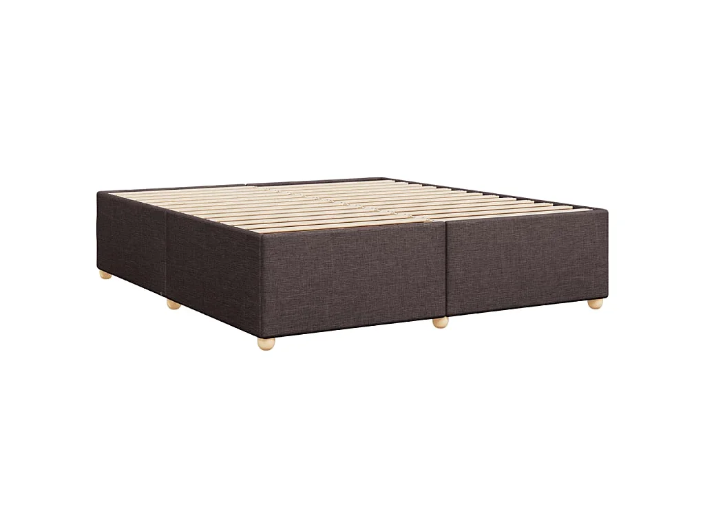 Bedframe zonder matras stof donkerbruin 200x200 cm