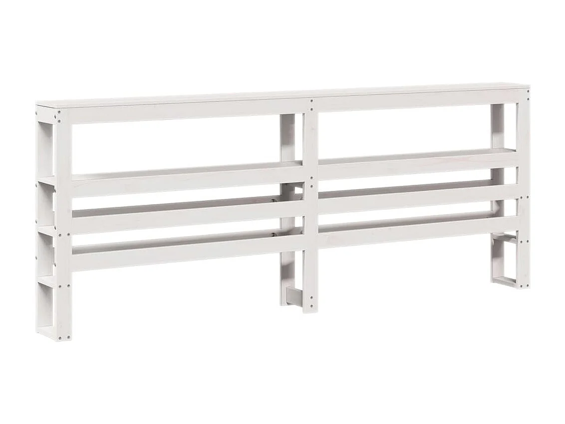 Cadre de lit sans matelas blanc 200x200 cm bois massif de pin