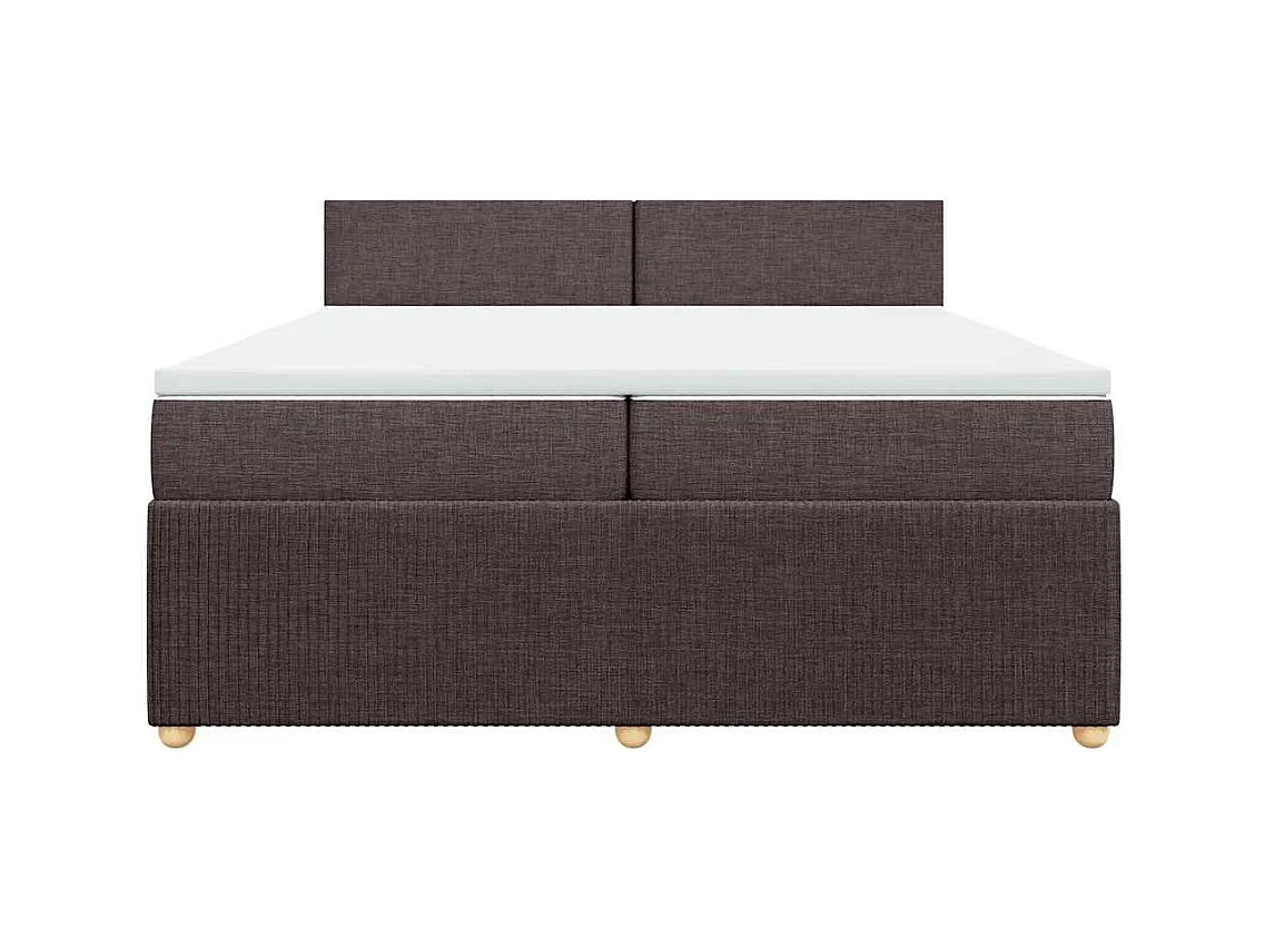 Sommier à lattes de lit avec matelas Marron foncé 200x200 cm
