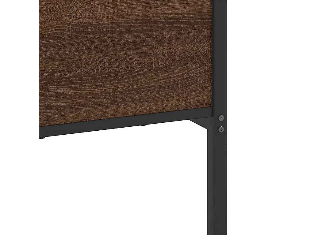 Cadre de lit en métal sans matelas chêne marron 200x200 cm