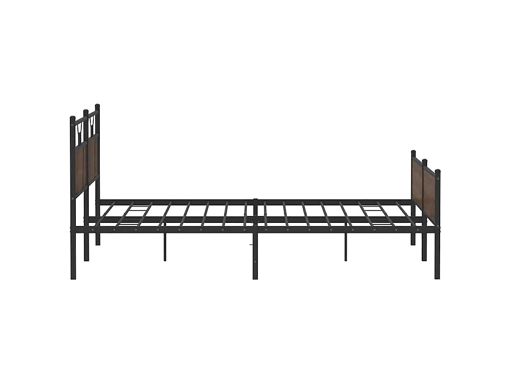 Bedframe zonder matras metaal bruin eikenkleurig 200x200 cm