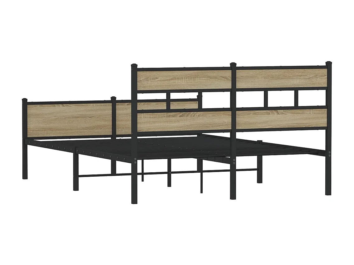 Cadre de lit sans matelas chêne sonoma 150x200 cm