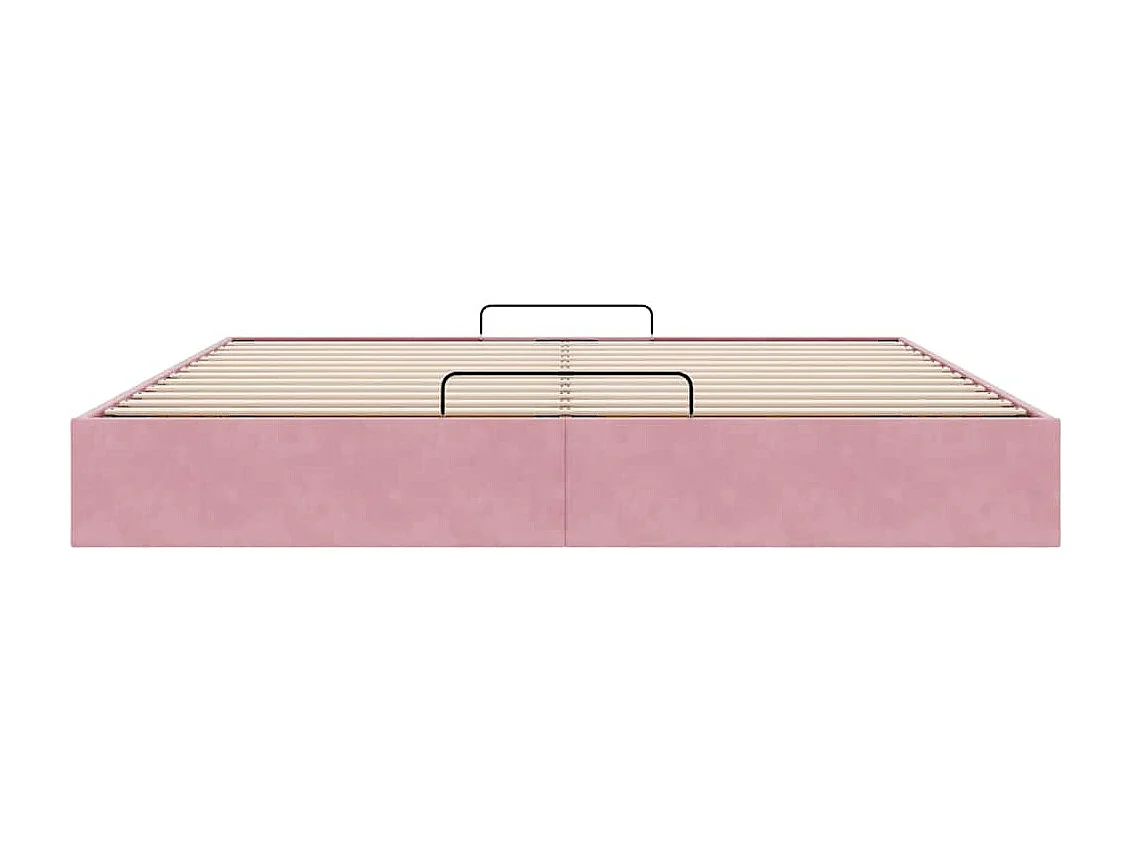 Ottoman-Bett ohne Matratze Rosa 200x200 cm Samt