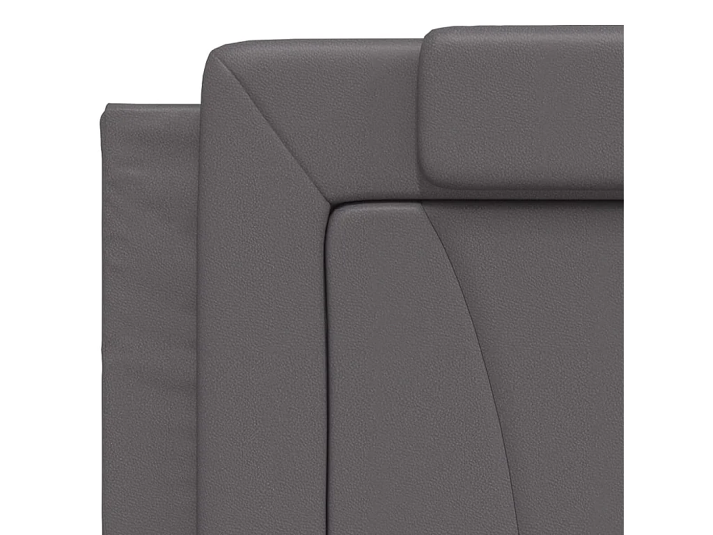 Bettgestell "Viana" ohne Matratze Grau 200x200 cm Kunstleder