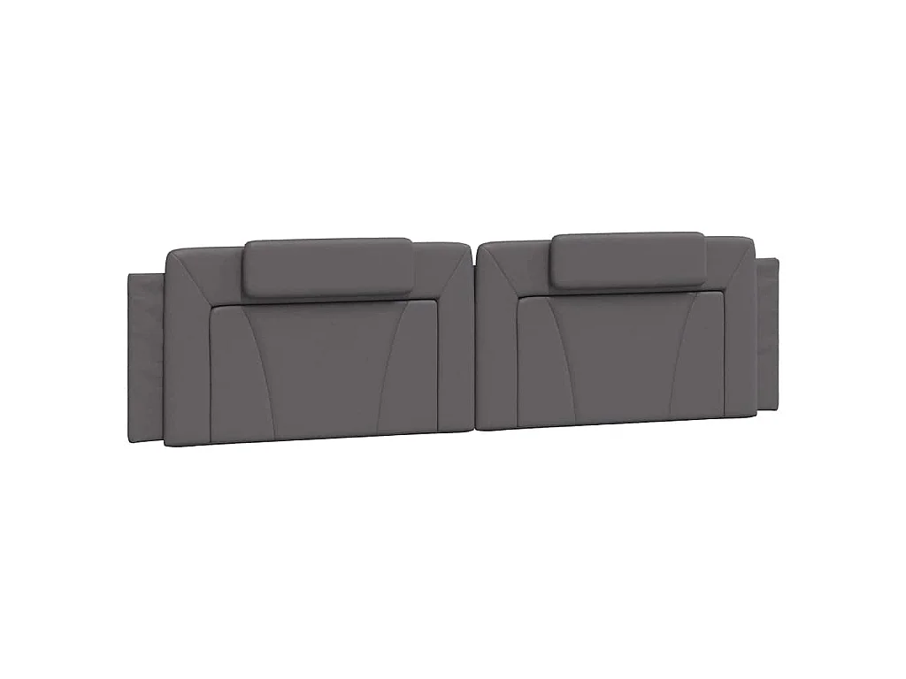 Bedframe "Viana" zonder matras kunstleer grijs 200x200 cm