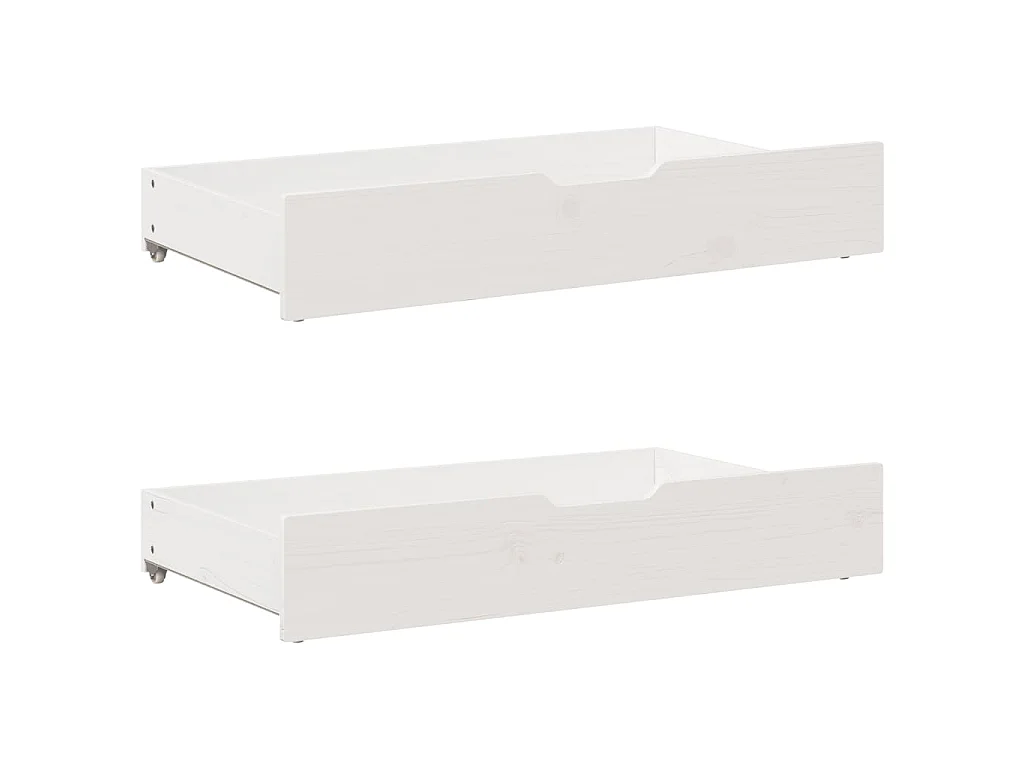 Cadre de lit sans matelas blanc 150x200 cm bois de pin massif