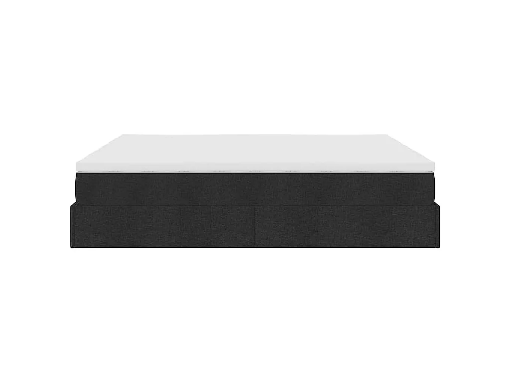 Ottoman-Bett mit Matratzen Schwarz 200x200 cm Stoff