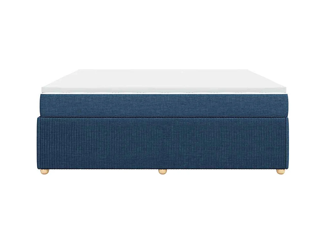 Giroletto a Molle con Materasso Blu 200x200 cm in Tessuto