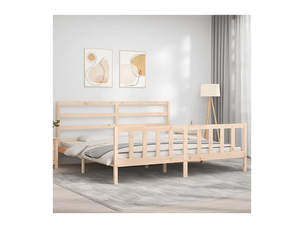 Massivholzbett ohne Matratze 200x200 cm Kiefer