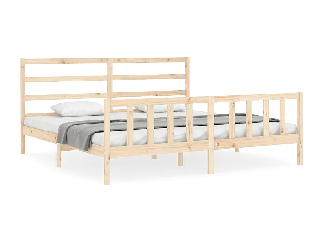 Cadre de lit sans matelas 200x200 cm bois massif de pin