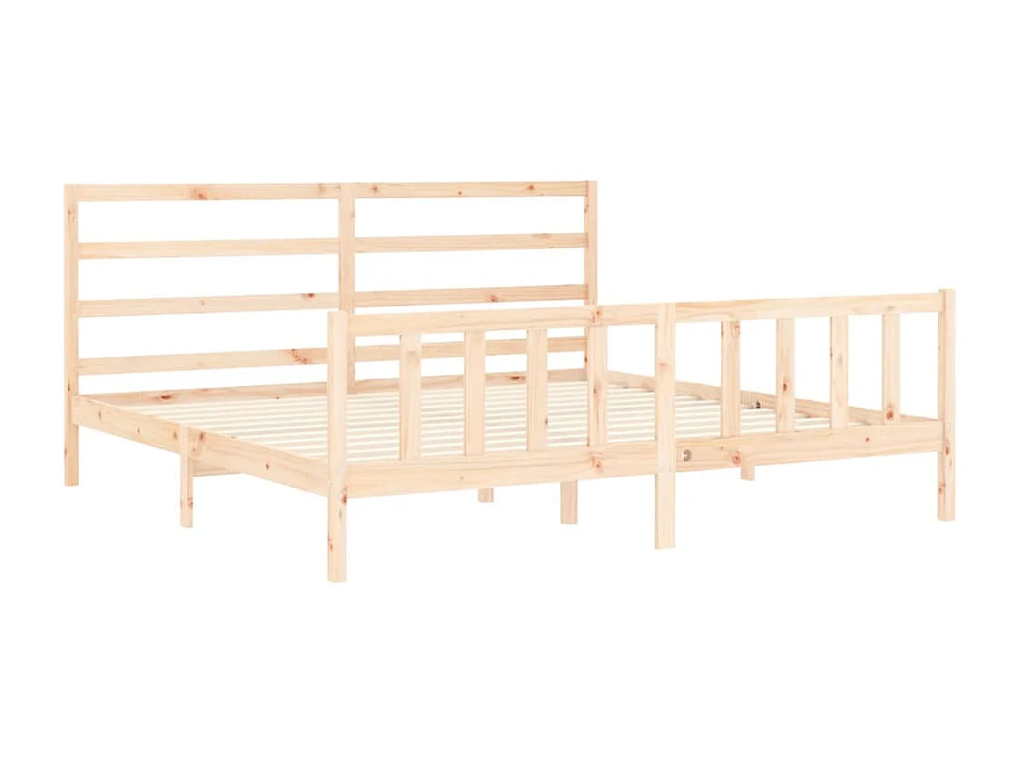 Cadre de lit sans matelas 200x200 cm bois massif de pin