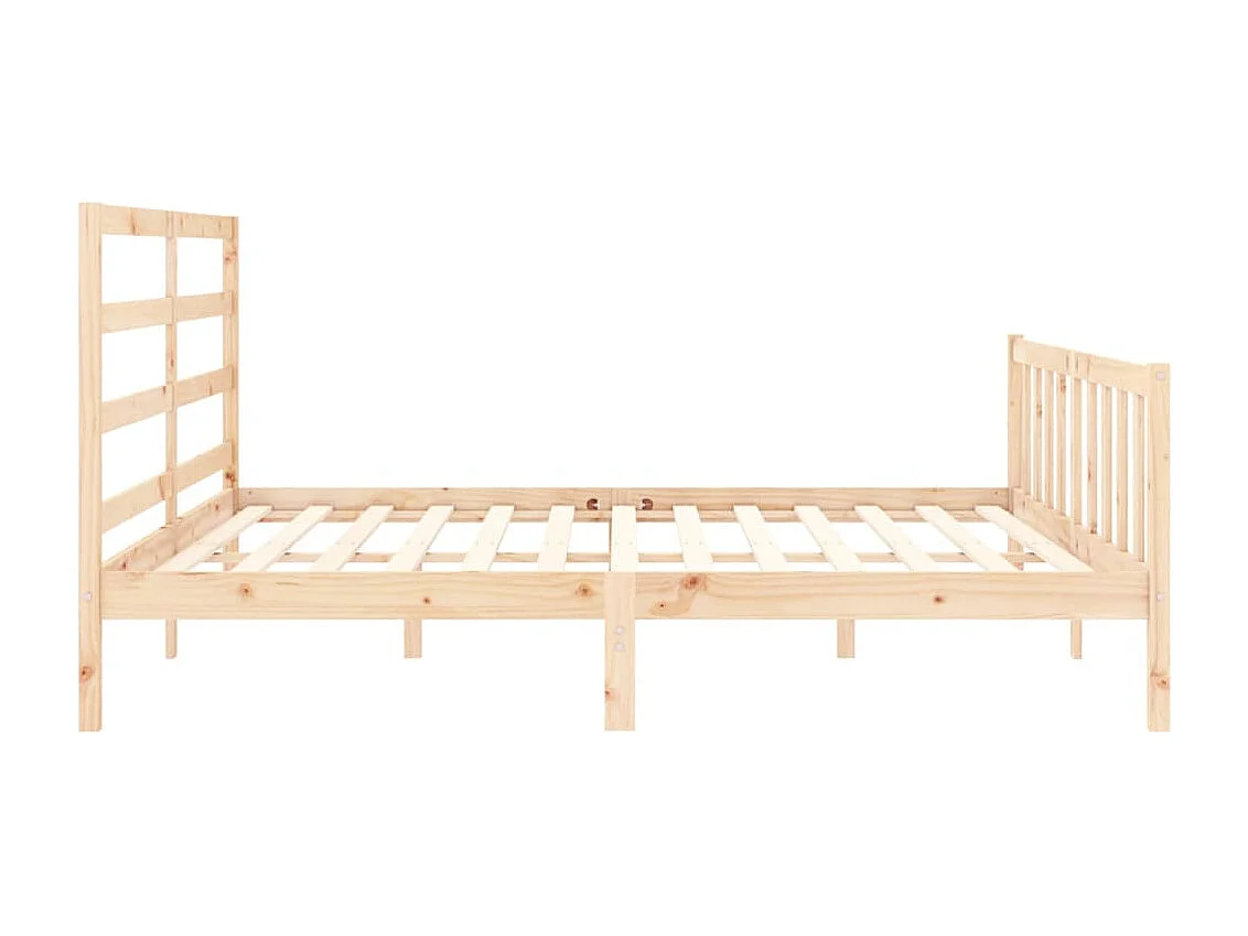 Cadre de lit sans matelas 200x200 cm bois massif de pin