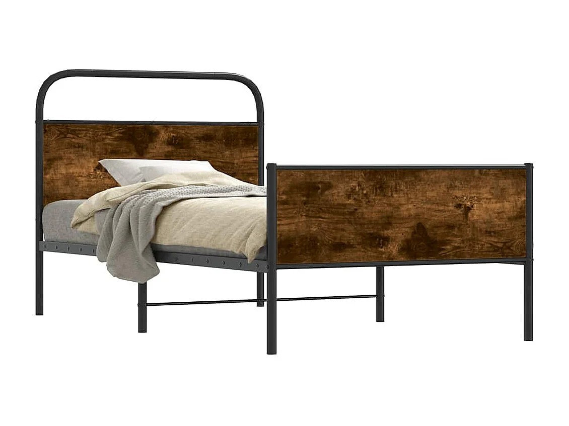 Bettgestell ohne Matratze 107x203 cm Sonoma-Eiche Holzwerkstoff