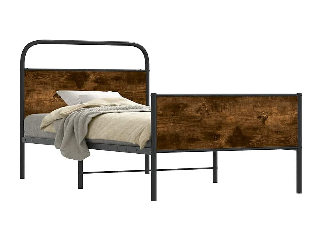 Estructura de cama sin colchón 107x203 cm madera roble Sonoma