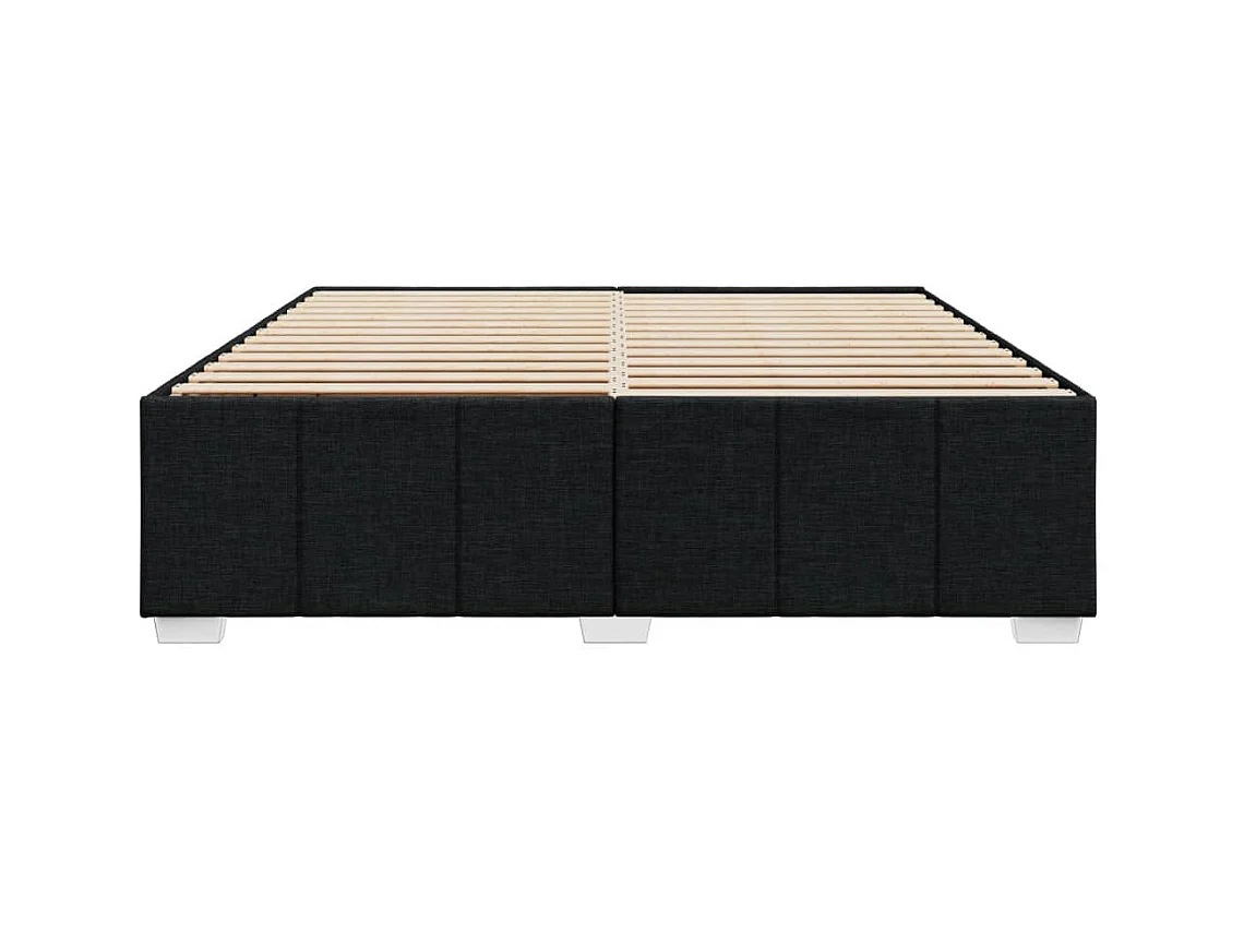 Cadre de lit sans matelas noir 200x200 cm tissu