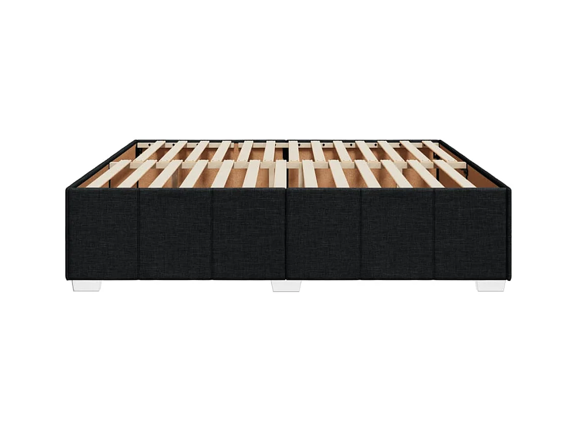 Cadre de lit sans matelas noir 200x200 cm tissu