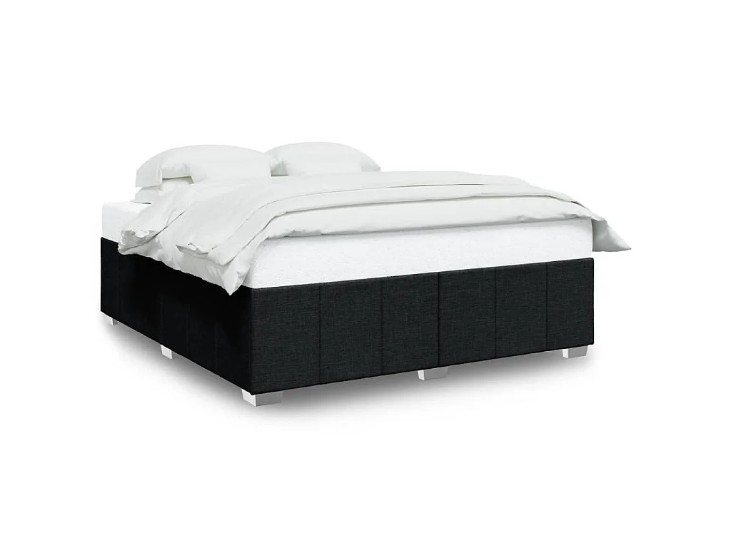 Bedframe zonder matras stof zwart 200x200 cm