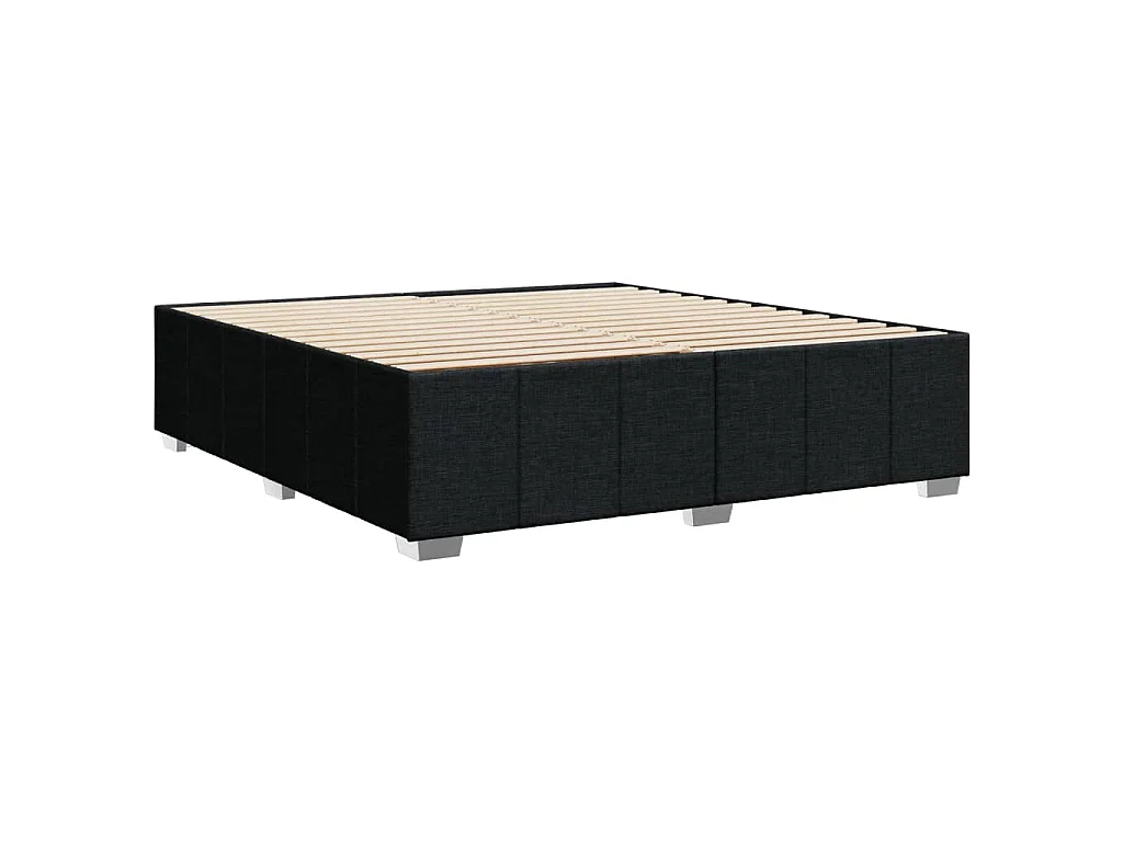 Bedframe zonder matras stof zwart 200x200 cm
