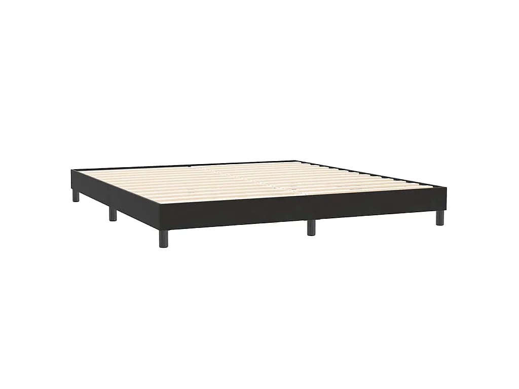 Letto a Molle senza Materasso Nero 200x210 cm in Velluto